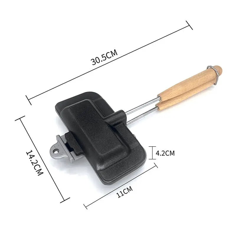 Sikunuo | Double-sided Sandwich Pan – Non-stick & compact made of aluminum cast