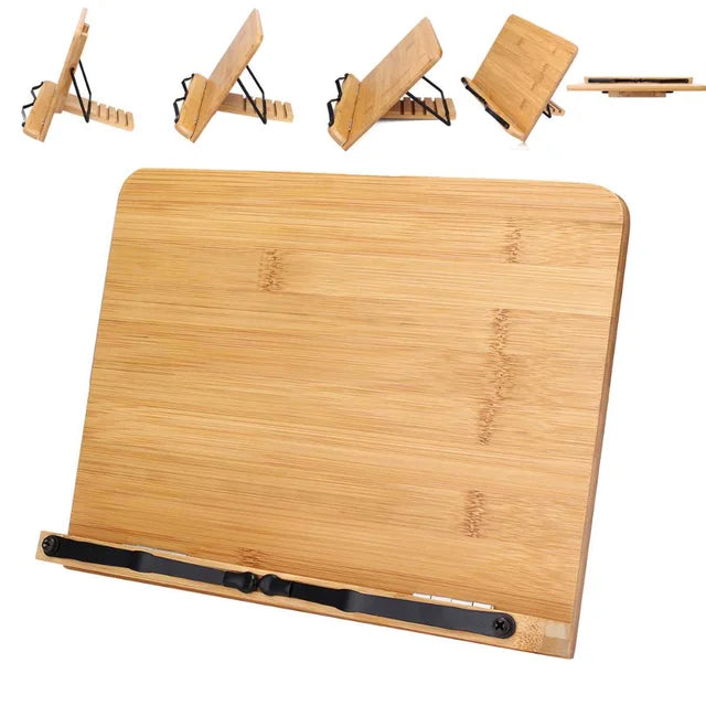 Sikunuo | BookBuddy | Portable Adjustable Book Holder with Drawer and Paper Clips