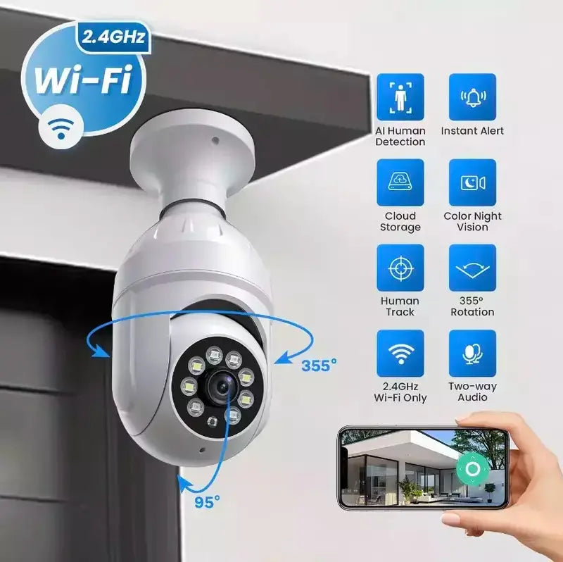 Sikunuo | Wireless HD Camera in Bulb – Complete Control in Your Hands