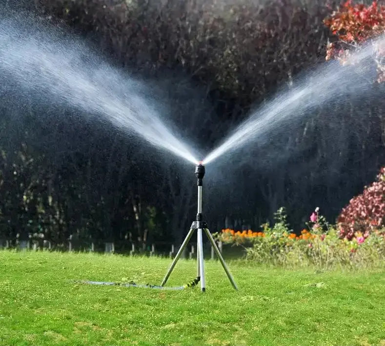 Sikunuo | Redating Tripod Lawn Sprinkler – With Turbo Function & Cooling Spray Mist
