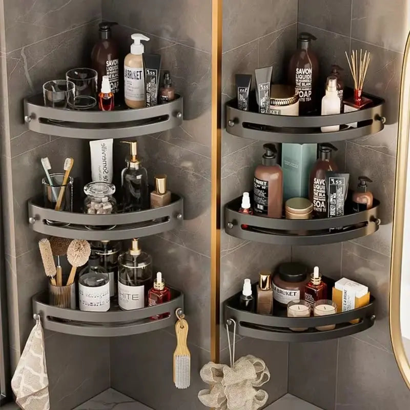 Sikunuo | Corner Shower Shelf – Space-saving Wall Storage for Your Bathroom