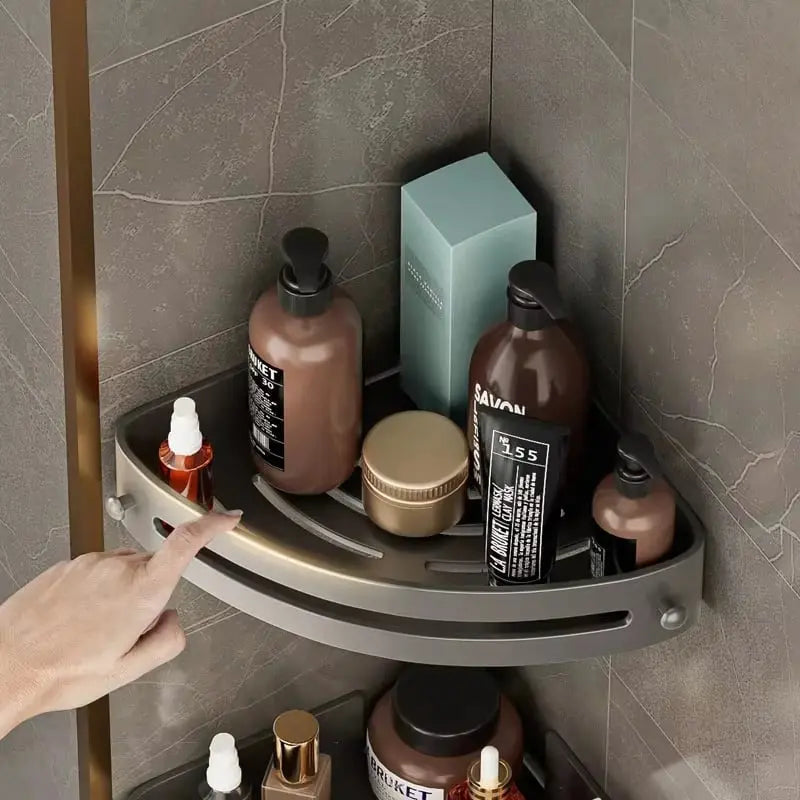 Sikunuo | Corner Shower Shelf – Space-saving Wall Storage for Your Bathroom