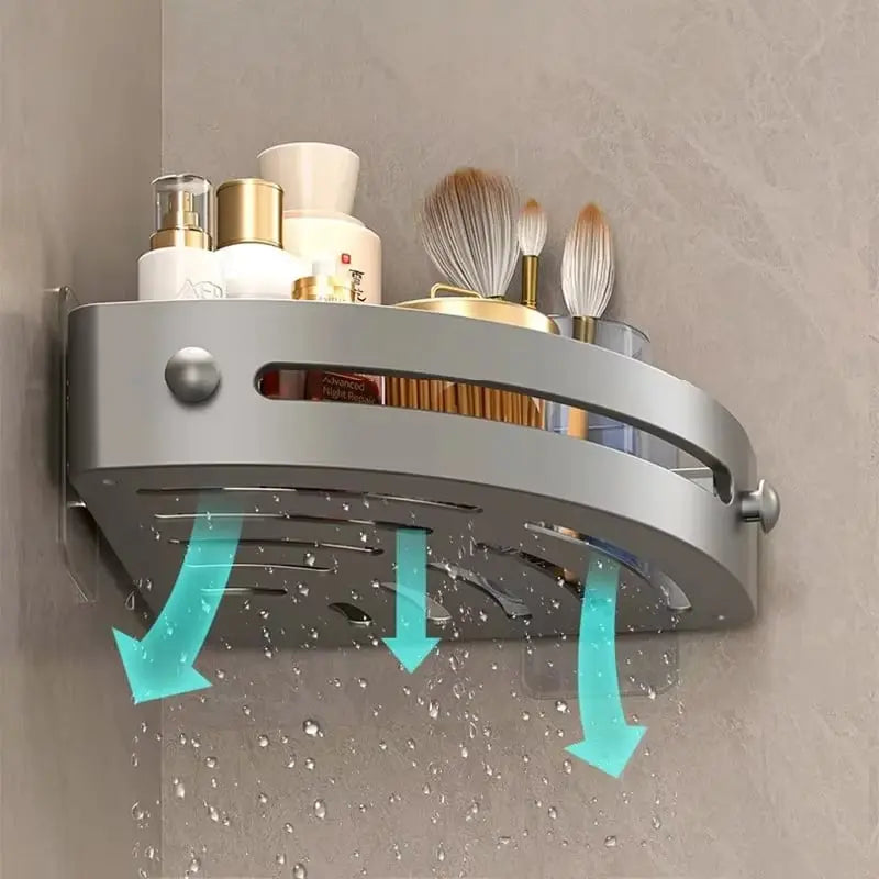 Sikunuo | Corner Shower Shelf – Space-saving Wall Storage for Your Bathroom