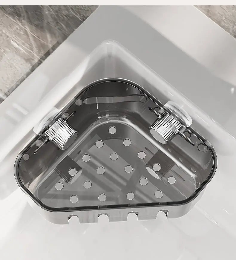 Sikunuo | Corner shelf with suction cup – Drill-free & space-saving