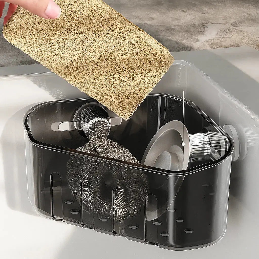 Sikunuo | Corner shelf with suction cup – Drill-free & space-saving