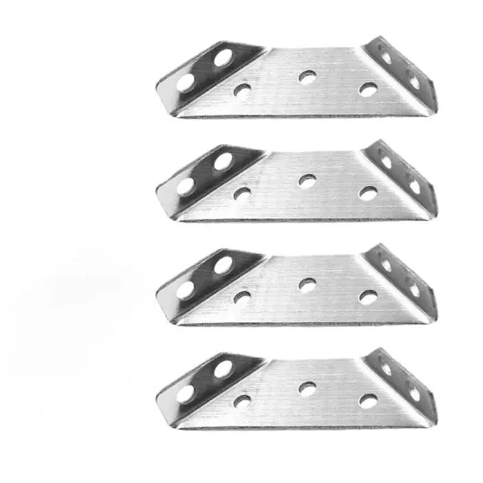 Sikunuo | Corner connector made of stainless steel – Rust-free trapezoidal brace angle for stability (10 pieces)