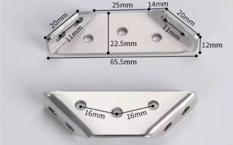 Sikunuo | Corner connector made of stainless steel – Rust-free trapezoidal brace angle for stability (10 pieces)