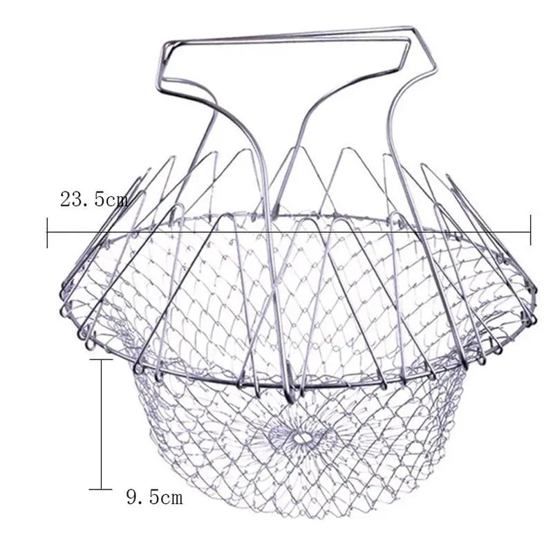 Sikunuo | Stainless Steel Cooking Basket with Handles – Easy Draining & Serving