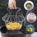 Sikunuo | Stainless Steel Cooking Basket with Handles – Easy Draining & Serving