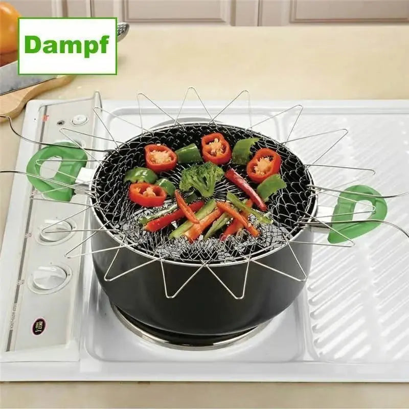 Sikunuo | Stainless Steel Cooking Basket with Handles – Easy Draining & Serving