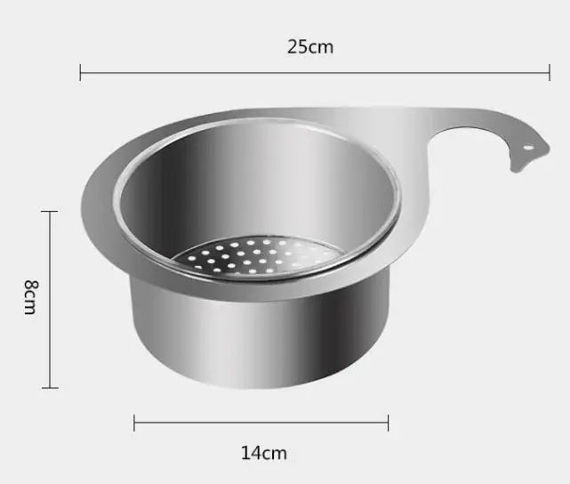 Sikunuo | Stainless Steel Swan Strainer Basket for Kitchen Sink Corners
