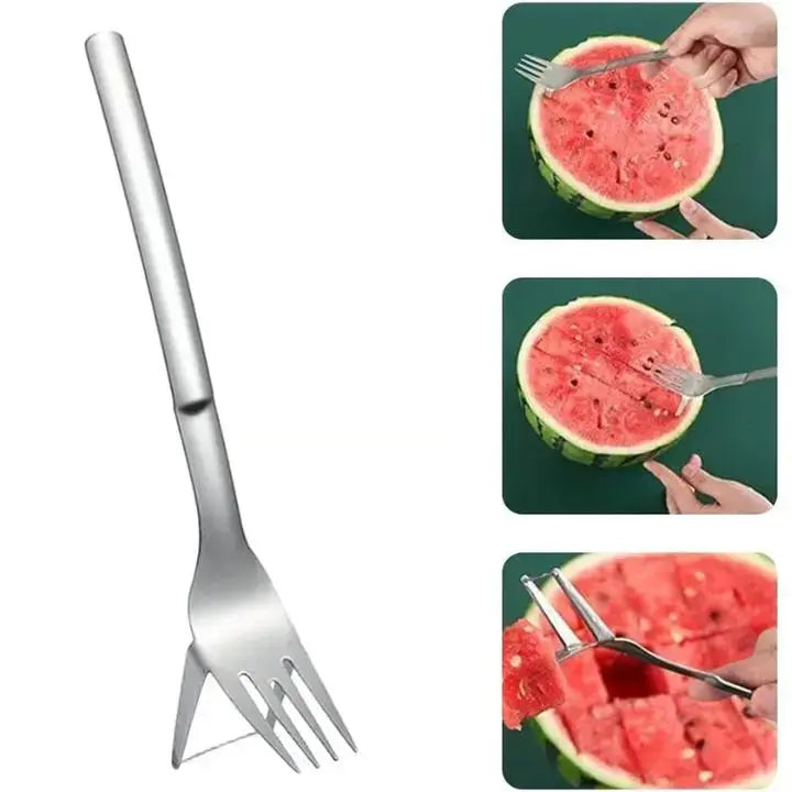 Sikunuo | Stainless Steel Watermelon Cube Cutter & Serving Fork
