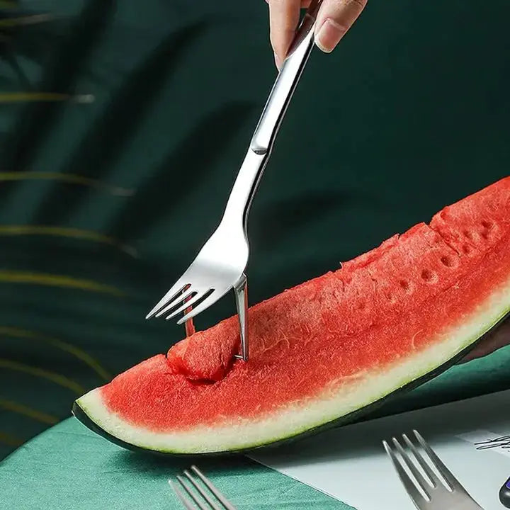 Sikunuo | Stainless Steel Watermelon Cube Cutter & Serving Fork