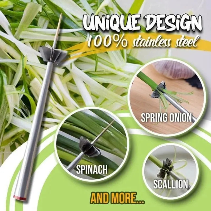 Sikunuo | Stainless Steel Onion Slicer – for even strips and decorative presentation