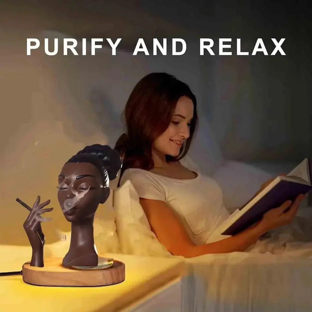 Sikunuo | Elegant Incense Holder in the Form of a Black Woman's Head