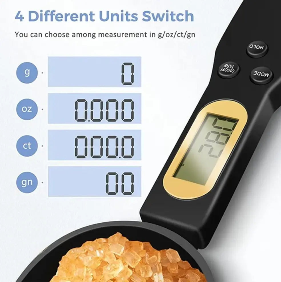 Sikunuo | Electronic Measuring Spoon with Precision Sensor and Tare Function