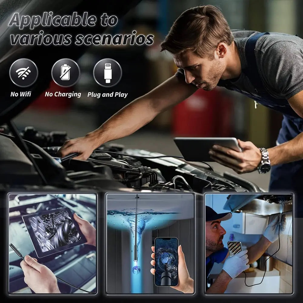 Sikunuo | Endoscope Camera Waterproof — HD Inspection Camera with 5m Cable