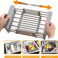 Sikunuo | Expandable Stainless Steel Draining Basket for Sinks