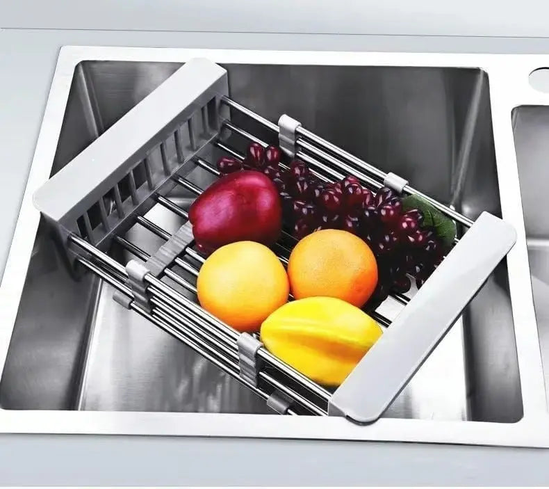 Sikunuo | Expandable Stainless Steel Draining Basket for Sinks