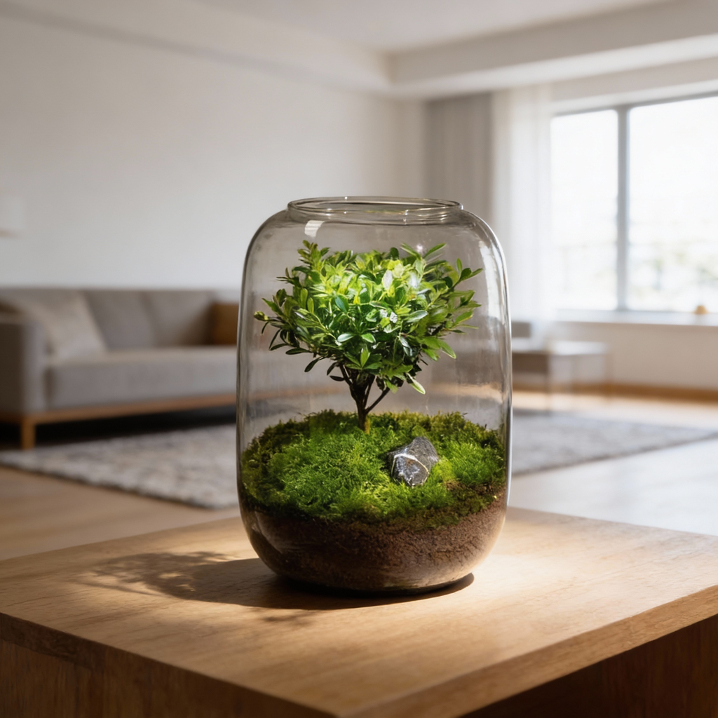 Sikunuo | Micro Landscape Glass Vase | Clear Terrarium Planter for Succulents & Home Decor