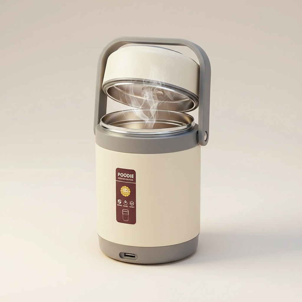 Sikunuo | USB Heated Lunch Box | 304 Stainless Steel, Portable Food Warmer