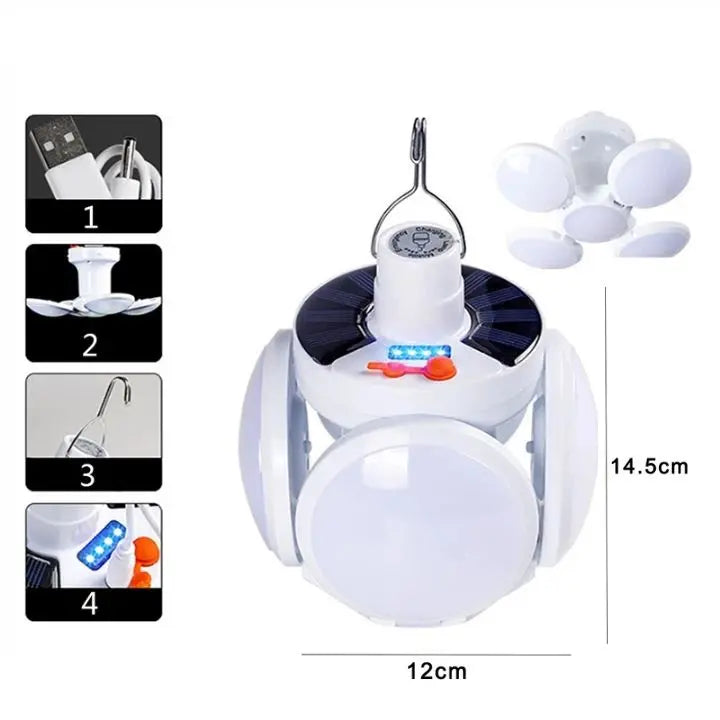 Sikunuo | Foldable Solar LED Lamp with Clip – Motion-Sensitive & Wireless