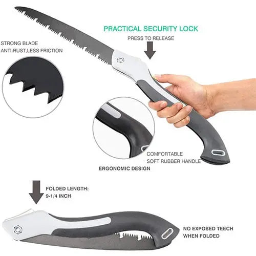 Sikunuo | Folding Saw made of Carbon Steel – Fast Cut through Ω Tooth Design