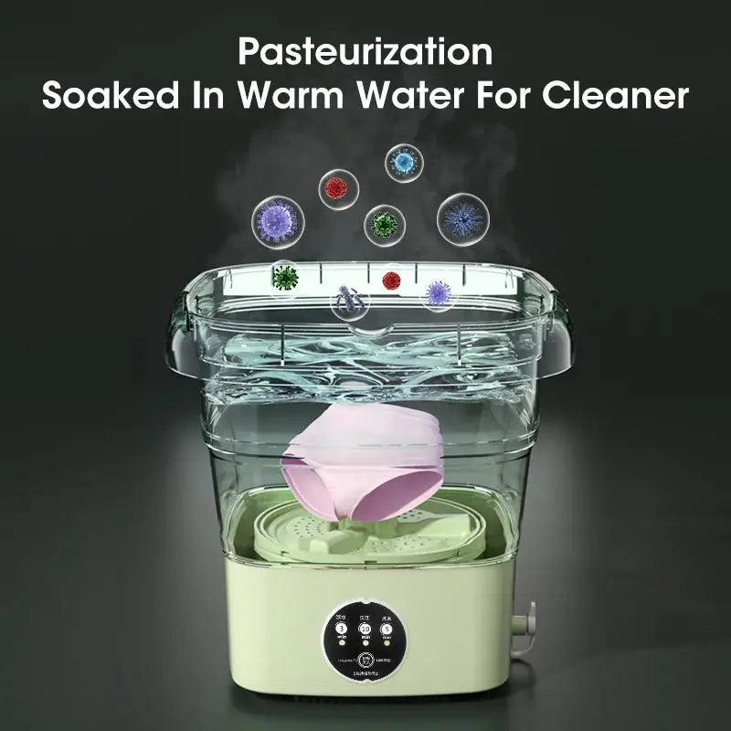 Sikunuo | Foldable Mini Washing Machine 4.5 L – compact & gentle