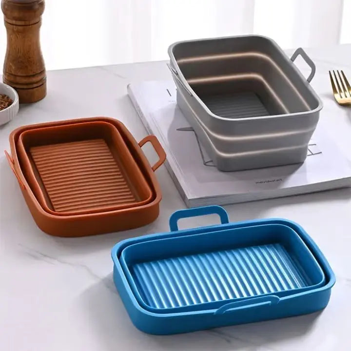 Sikunuo | Foldable Silicone Baking Mold for Air Fryers – Practical & Versatile