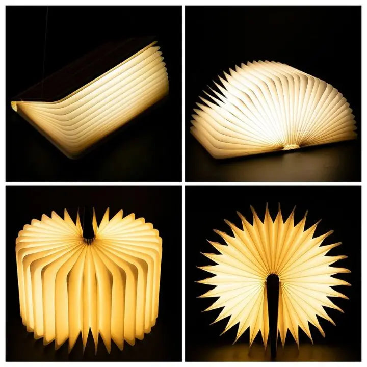 Sikunuo | Foldable cordless LED wooden lamp – 3 light colors, modern and stylish