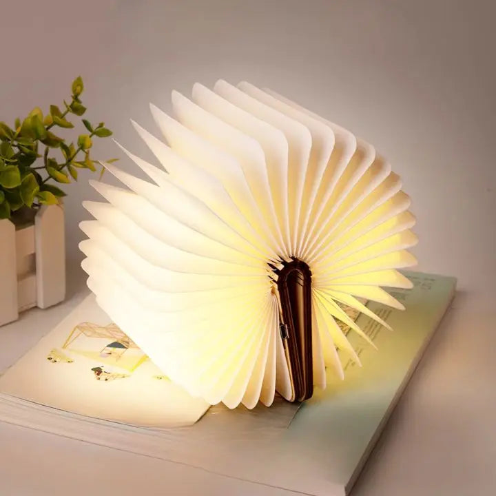 Sikunuo | Foldable cordless LED wooden lamp – 3 light colors, modern and stylish