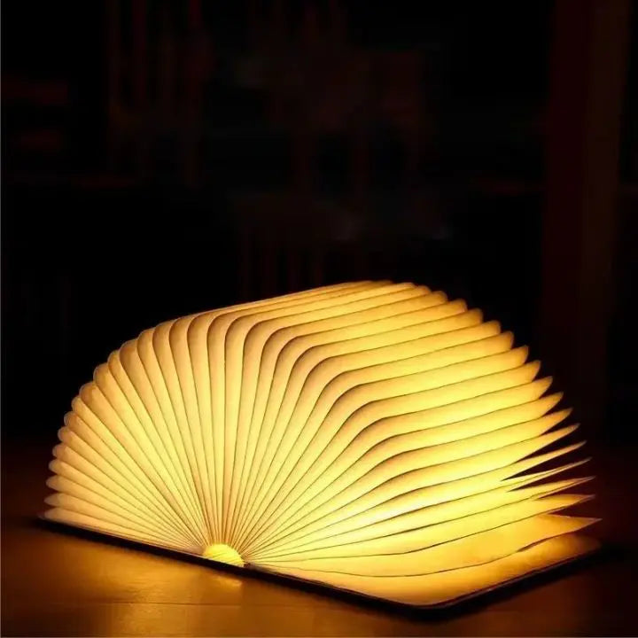 Sikunuo | Foldable cordless LED wooden lamp – 3 light colors, modern and stylish