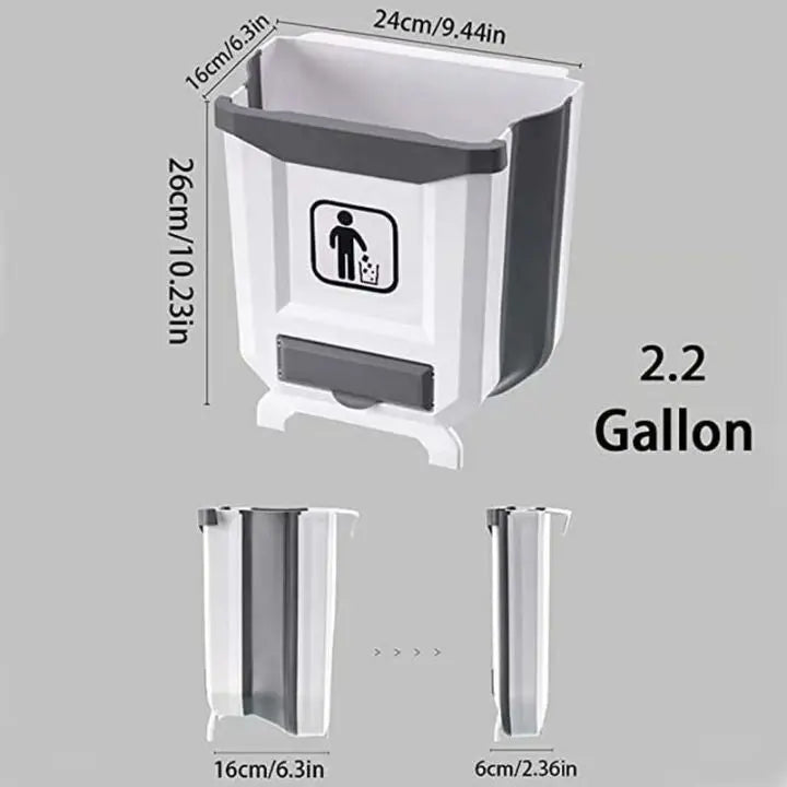 Sikunuo | Foldable Kitchen Trash Can – Space-Saving for Cabinet Doors