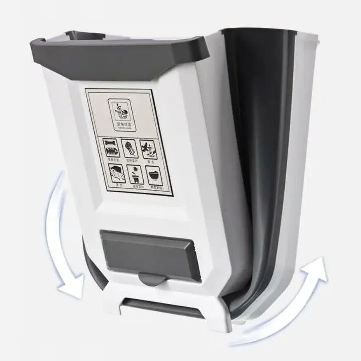 Sikunuo | Foldable Kitchen Trash Can – Space-Saving for Cabinet Doors