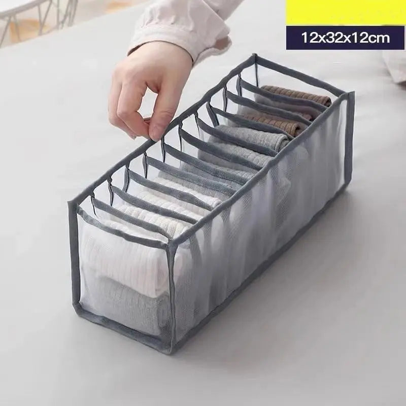 Sikunuo | Foldable Mesh Dress Organizer – Perfect Separation of Pants & Shirts