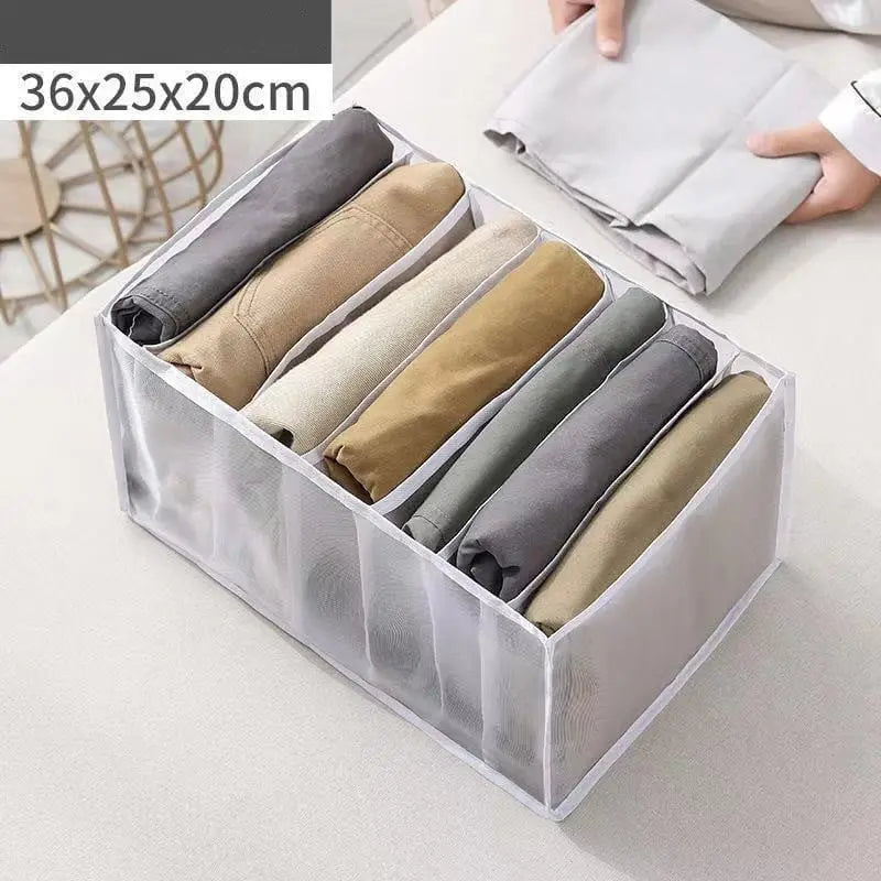 Sikunuo | Foldable Mesh Dress Organizer – Perfect Separation of Pants & Shirts