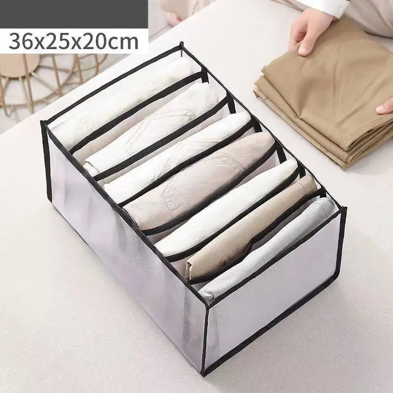 Sikunuo | Foldable Mesh Dress Organizer – Perfect Separation of Pants & Shirts