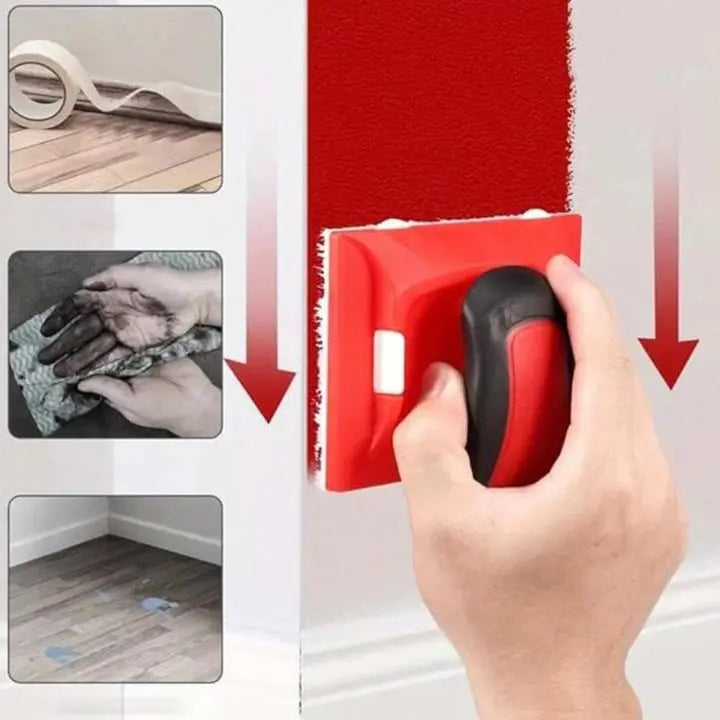 Sikunuo | Paint roller with edge guide + 2 replacement pads
