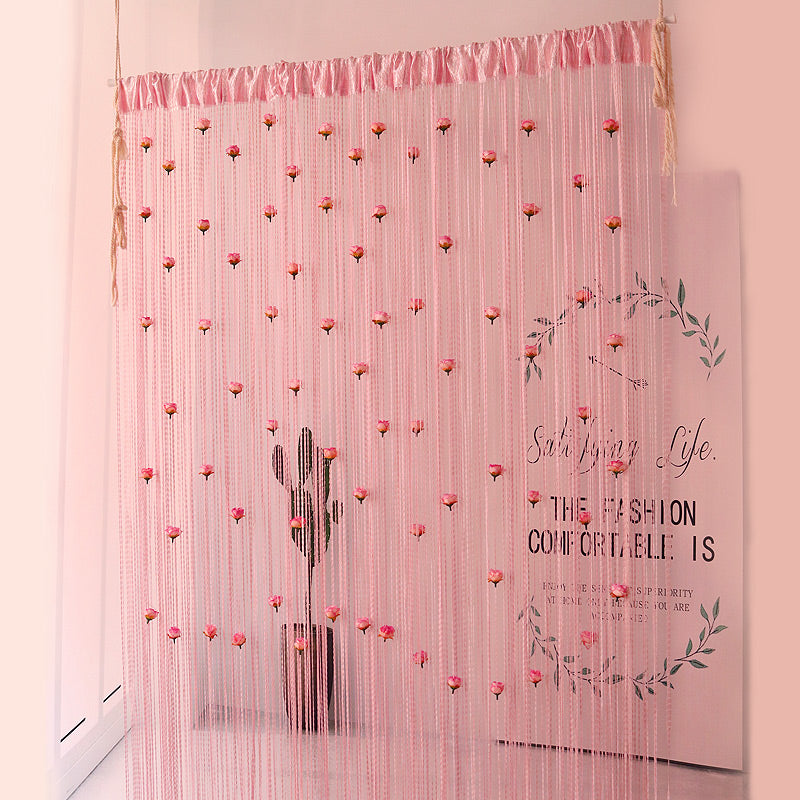 Sikunuo | Floral Decorative Hanging Room Divider Curtain