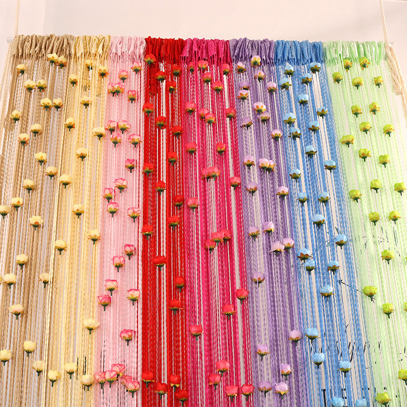 Sikunuo | Floral Decorative Hanging Room Divider Curtain