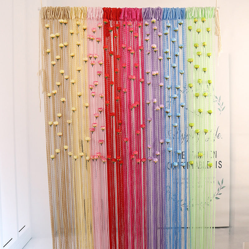 Sikunuo | Floral Decorative Hanging Room Divider Curtain