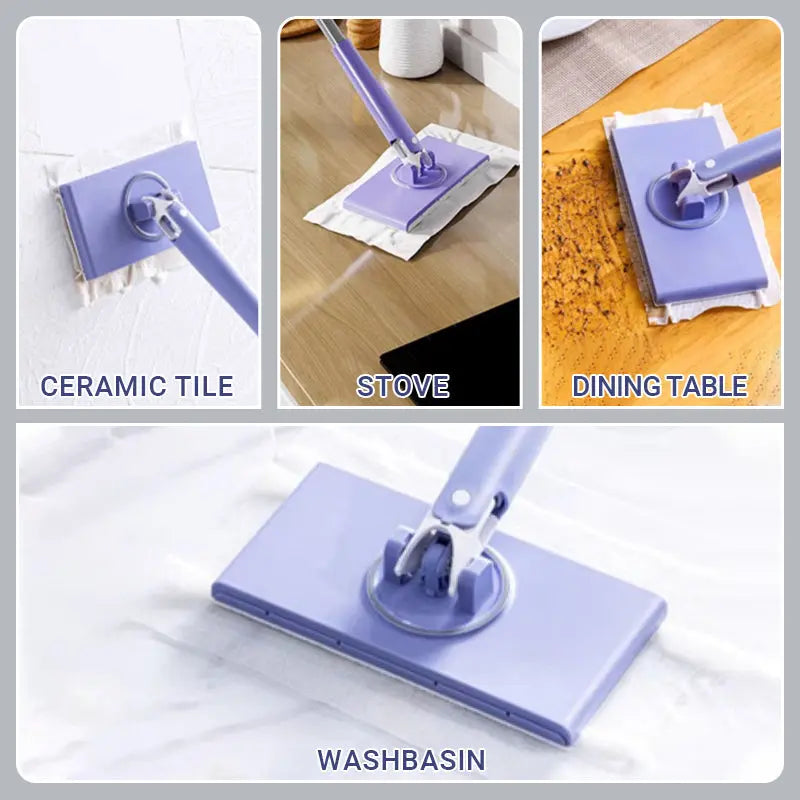 Sikunuo | Hands-free Cleaning Mop for Wet Wipes – Clean Without Bending