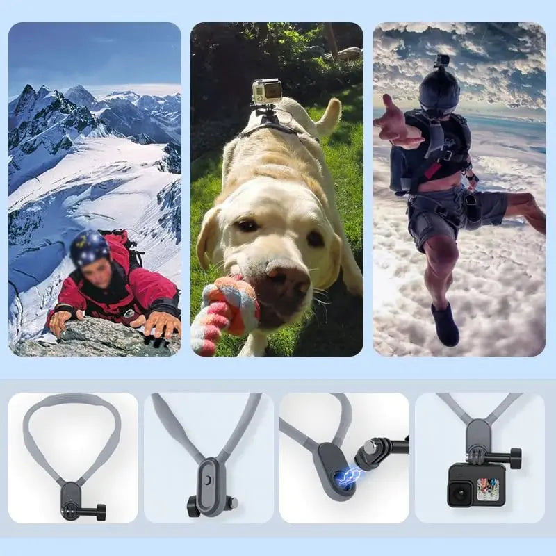 Sikunuo | Hands-free U-shaped neck holder for POV and Vlog recordings