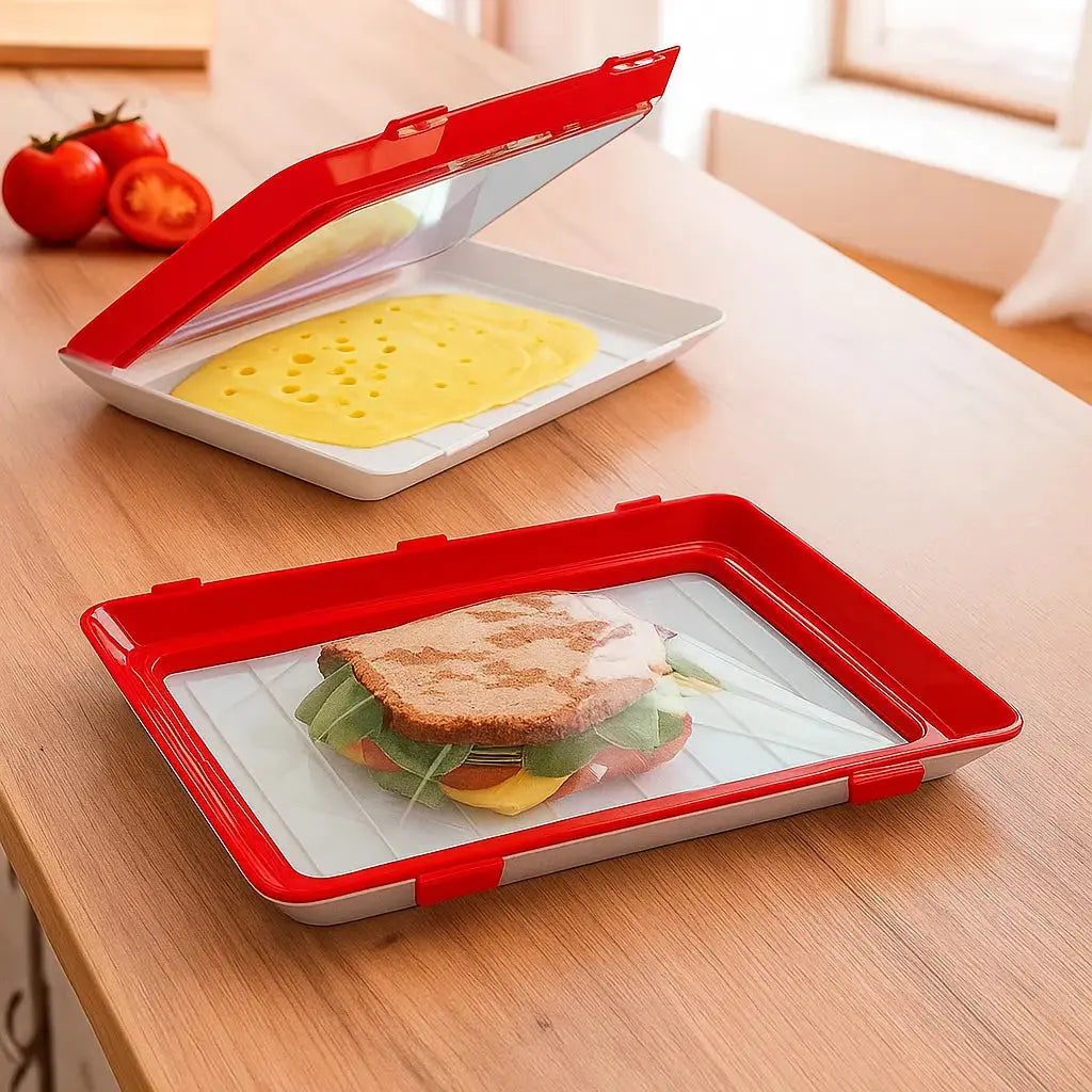 Sikunuo | Fresh container with airtight closure – Stackable storage tray