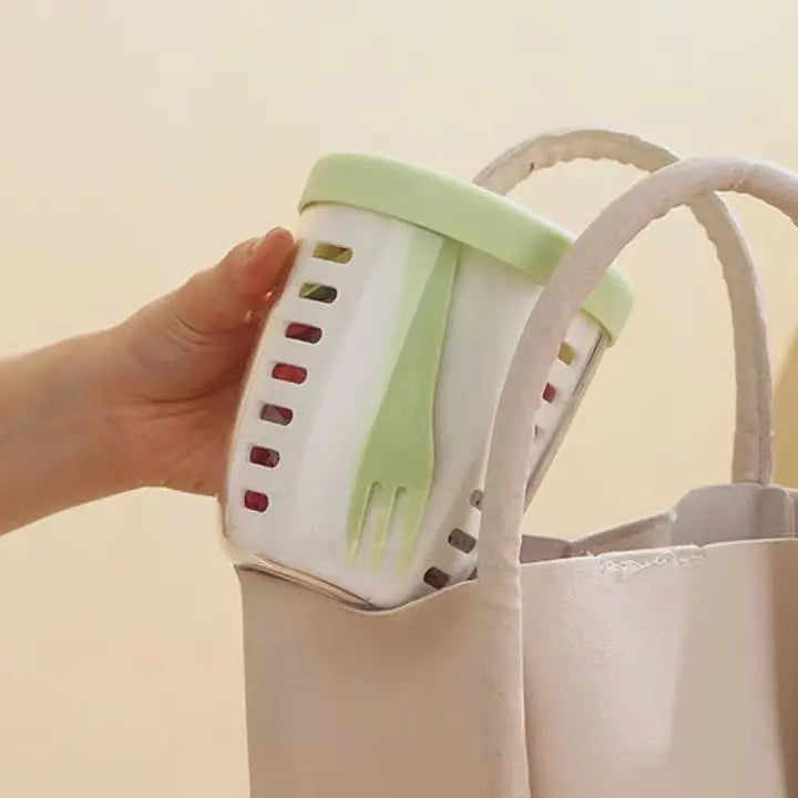 Sikunuo | Fruit cup with sieve & fork – Leak-proof