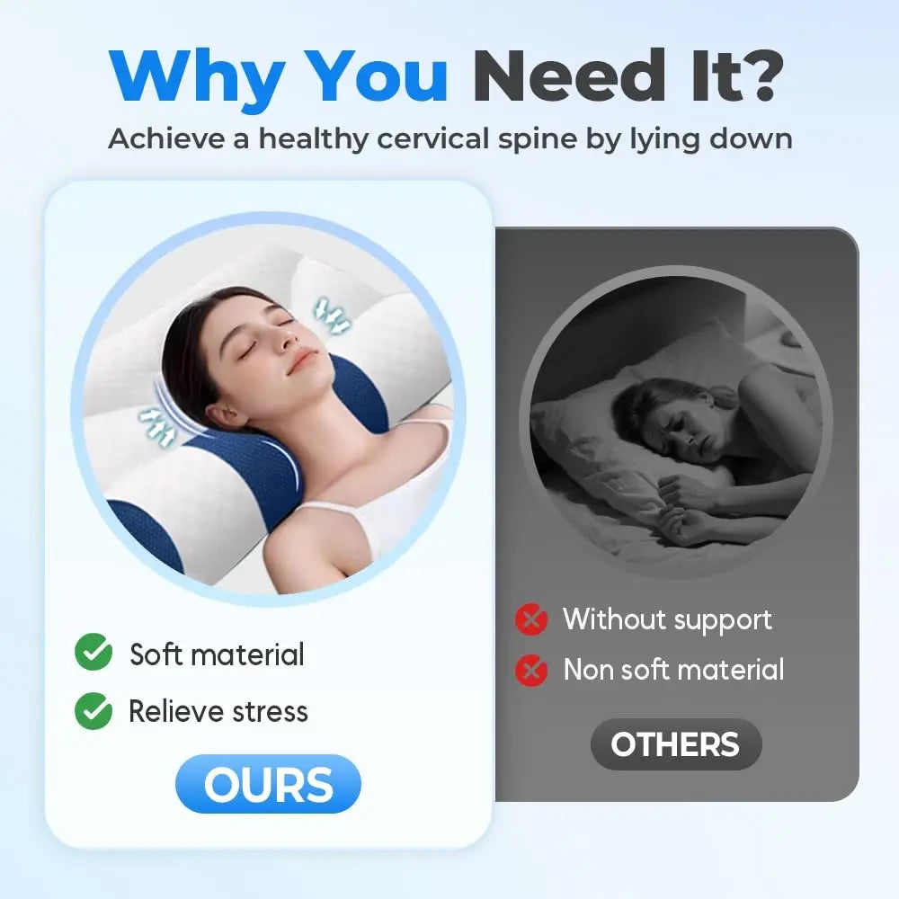 Sikunuo | Goose Down Neck Pillow – Soft Travel Pillow with Ergonomic Design