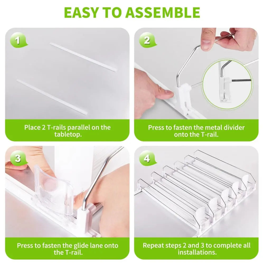 Sikunuo | Beverage Organizer with Ejection Mechanism – for Refrigerator & Pantry Shelf