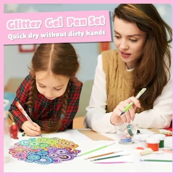 Sikunuo | Glitter Gel Pen Set – Perfect for Bullet Journals & Creative Designs