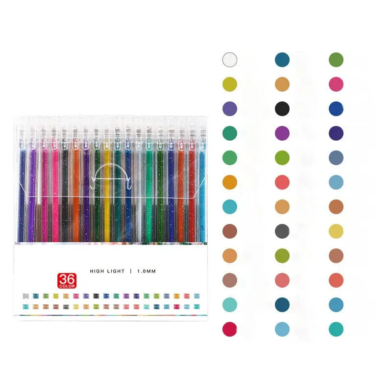 Sikunuo | Glitter Gel Pen Set – Perfect for Bullet Journals & Creative Designs