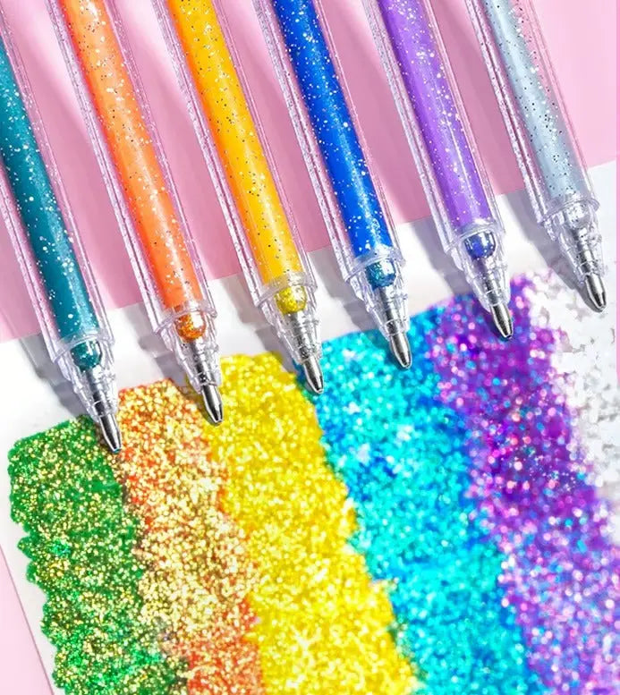Sikunuo | Glitter Gel Pen Set – Perfect for Bullet Journals & Creative Designs